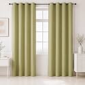HOMEMONDE Premium Blackout Curtain Customize Pack of 2 - Heavy Polyester True Room Darkening Thick Curtains, Room Privacy and Thermal Insulation - (Avocado Green)
