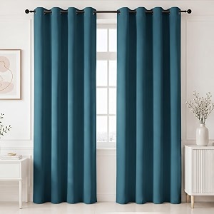 homemonde 100 true blackout curtain 10 feet set of 2 - thermal insulated amp room privacy long door curtains blue light blocking curtains 120 inch long - 304l x 118w cm