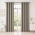 HOMEMONDE Premium Blackout Curtains Long Door 9 Feet - True Room Darkening Heavy Curtain 1 Piece, Thermal Insulation &amp; Noise Reduced Drapes 108 Inches Long - (Urban Ash, 274 x 118 CM)