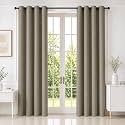 HOMEMONDE Premium Blackout Curtains Long Door 8 Feet - True Room Darkening Heavy Curtain 1 Piece, Thermal Insulation &amp; Noise Reduced Drapes 96 Inches Long - (Urban Ash, 243 x 118 CM)