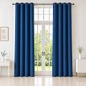 HOMEMONDE 100% True Blackout Long Door 10 Feet Curtain - Privacy and Noise Reduced Curtains with Eyelets, Light Blocking 120 Inch Long Drapes 1 Pcs- (Navy Blue, 304 x 118 CMs)