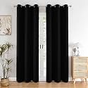 HOMEMONDE 100% True Blackout Long Door Curtains 10 Feet 1 Pcs - Curtain for Living Room, Bedroom, Office, 120L Inch x 46 Inch - (Black, 304 x 118 CM)