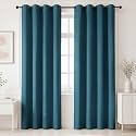 HOMEMONDE 100% True Blackout Curtain 10 Feet Set of 2 - Thermal Insulated &amp; Room Privacy Long Door Curtains, Blue Light Blocking Curtains 120 Inch Long - (304L x 118W CM)