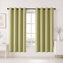 HOMEMONDE Premium Blackout Curtains 6 Feet Set of 2 - Thermal Insulated, Noise Reduced Door Curtain, True Room Darkening - Avacado Green (72 Inches, 182.88L x 118W CM)
