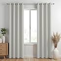 HOMEMONDE Single Piece Room Darkening 5 Feet Curtains for Window - Room Privacy and Noise Reduce Drapes, 63% Blackout, Solid Dusky Cloud