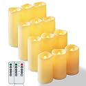 Homemory 12 Pcs Waterproof Flameless LED Candles with Remote &amp; Timer, 4-Size Set (D2.2'' x H4''5''6''7''), Battery Operated Candles for Home Decor, Outdoor Parties &amp; Events