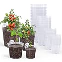 homenote 3/4/5/6.7 Inch Clear PP Nursery Pots with Drainage Holes (36 Pcs)