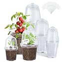 homenote 3/4/5 Inch Clear Nursery Pots with Domes for Propagation (15 Pcs)