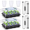homenote 4 Inch Seed Starter Trays 2 Pack, 12-Cell