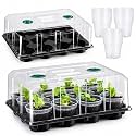 homenote 4 Inch Seed Starter Trays 2 Pack with Humidity Dome