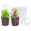 homenote 5 Inch Clear Nursery Pots with Drainage Holes for Plants (30 Pcs)