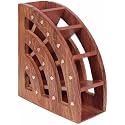 Wooden Remote Stand for Living Room | Holder, Case, Organizer for Sofa, Bed, Table, Office | Decorative Carving Design