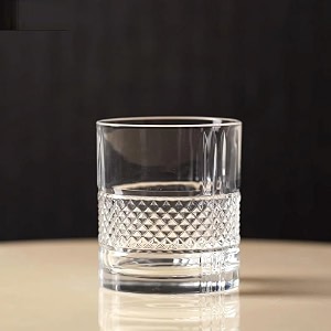 crystal whiskey glasses set of 2 pcs- 350 ml glass for drinking whisky scotch cocktails cocktail tumblers  multi-purpose beverage drinking glasses