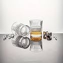 Crystal Whiskey Glasses Set of 2 pcs- 350 ml Glass for Drinking, Whisky, Scotch, Cocktails, Cocktail Tumblers | Multi-Purpose Beverage Drinking Glasses