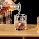 Crystal Whiskey Glasses Set of 6 pcs- 350 ml Glass for Drinking , Whisky, Scotch, Cocktails, Cocktail Tumblers | Multi-Purpose Beverage Drinking Glasses