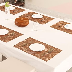 homerz premium table placemat set of 6 waterproof heatproof easy to clean and gives royal look to dining table coppkali