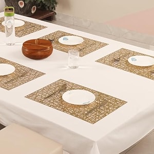 homerz premium table placemat set of 6 waterproof heatproof easy to clean and gives royal look to dining table magic