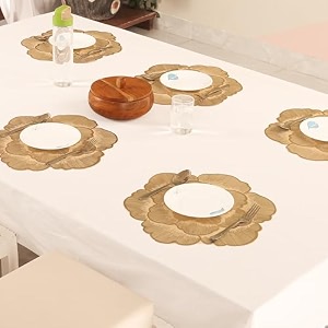 homerz premium table placemat set of 6 waterproof heatproof easy to clean and gives royal look to dining table phool