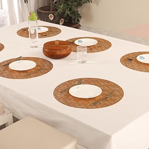 homerz premium table placemat set of 6 waterproof heatproof easy to clean and gives royal look to dining table morr