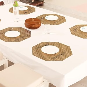 homerz premium table placemat set of 6 waterproof heatproof easy to clean and gives royal look to dining table octa