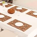 Homerz Premium Table Placemat Set of 6, Waterproof, Heatproof, Easy to Clean and Gives Royal Look to Dining Table (Coppkali)