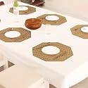 Homerz Premium Table Placemat Set of 6, Waterproof, Heatproof, Easy to Clean and Gives Royal Look to Dining Table (Octa)