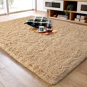 Homes Fluffy Living Room Soft Touch Rectangular
