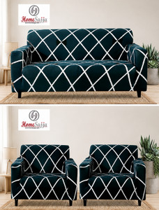 Homesajja Polycotton 311 Seater Sofa Geometric Cover