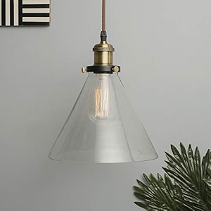 homesake 60watts glass cone ceiling hanging chandelier for home decor antique gold