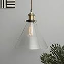 Homesake 60Watts Glass Cone Ceiling Hanging Chandelier for Home Decor (Antique Gold)…