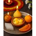 Homesake® Premium Scented Candles in Glass, Small 2.5 Inch Wax Colored Votive with Fragrance, 11 Hours Burning, Lavender, Festive Décor, Diwali Decoration for Home,Return Gifts for Pooja