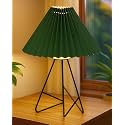 Homesake® Retro Down to the Wire Metal Table Lamp with Fabric Shade, Bedside Lamp Gift Housewarming Home Living Room, Pleated Shade (Beige)