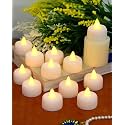 Homesake® Small Led Tealight Candles, Warm White Flickering Flameless Lights for Home, Office, Diwali, Festival, Weddings, Decor Items, Decorations for Home (White, Pack of 12)