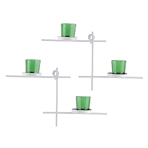 homesake wall hanging candle holder set of 2 white scorching ladder with green glass votive tealight holders festive decor diwali decor items bedroom amp home decor return gifts for pooja