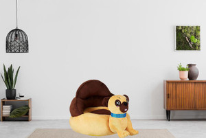 homescape kids sofa toddler training seat baby safety sofa loving shape for kids fabric sofa finish color - brown pre-assembled