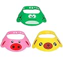 HomeSoGood Shampoo Cap Toddler Kids Wash Hair Shield Eye Protection Portable Adjustable Bath Visor 3PCS