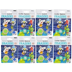 homesoul 3d fancy amp stylish colorful erasers for children different designs amp mixeraser set for return gift brithday partyschool prize astronaut amp space pack of 8 8338