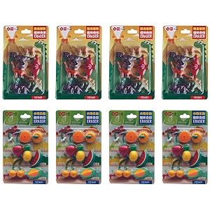 homesoul fancy amp stylish colorful erasers for children different designs amp mixeraser set for return gift birthday partyschool prize  fancy amp stylish colorful fruit amp dinosaur set 1651-1631 pack of 8
