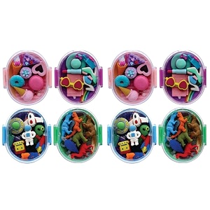 homesoul fancy amp stylish colorful erasers for children different designs amp mixeraser set for return gift birthday partyschool prize fancy amp stylish colorful eraser set of 8 with 54 pcs - 8612