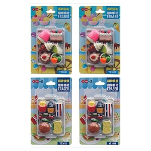 homesoul fancy amp stylish colorful erasers for children different designs amp mixeraser set for return gift birthday partyschool prize  fancy amp stylish colorful food shape amp dessert set 1801-1612 pack of 4