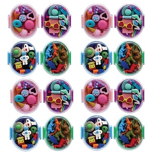homesoul fancy amp stylish colorful erasers for children different designs amp mixeraser set for return gift birthday partyschool prize fancy amp stylish colorful eraser set of 16 with 108 pcs - 8612