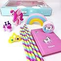 Homesoul Unicorn Writing Set Colorful Pencils,Sharpener,Erasers, Diary for Children,Different Design and Colour, Eraser Set for Return Gift,Birthday Gifts,School Prize