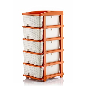 plastic drawers storage - versatile storage drawer organizer your essentials - ideal drawers for storage in home office or classroom brown brown 5 layer