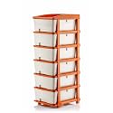 Plastic Drawers Storage - Versatile Storage Drawer Organizer Your Essentials - Ideal Drawers for Storage in Home, Office, or Classroom Brown (White, 6 Layer)