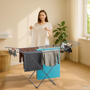 homestic steel floor cloth dryer stand foldable