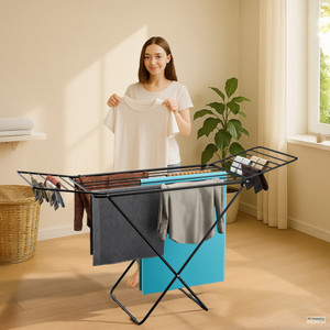 homestic steel floor cloth dryer stand foldable
