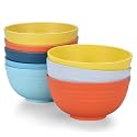 Homestockplus 24 OZ Wheat Straw Cereal Bowls Set of 8, Unbreakable &amp; Reusable Bowls, BPA Free Eco Friendly, Microwave &amp; Dishwasher Safe, Multi Color Bowls for Ramen, Soup, Salad