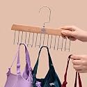 HomeStrap Multi Hook Hanger (Pack of 1 Count)| 8-in-1 Lotus Wood Tie and Belt Hanger| Space-Saving, Lightweight and Sturdy Hangers