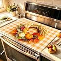 HOMETITUTE Autumn Harvest Blessing Wreath 1 Stove Cover 28x20 Diatomite Mat