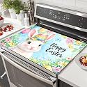 HOMETITUTE Easter Bunny Stove Top Cover 28x20 Egg Flower Heat Resistant